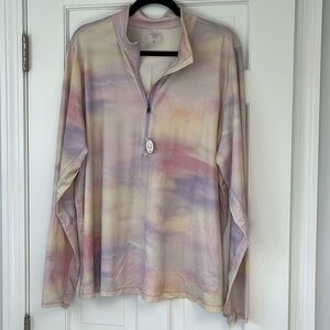 CALIA Women’s UV Long Sleeve 1/2 zip golf shirt size 2X NWT